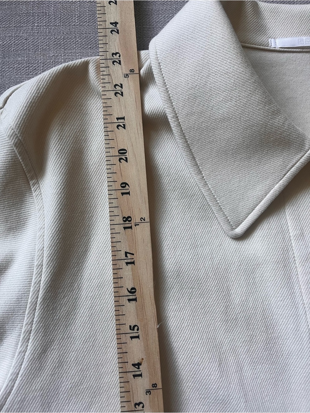 Uniqlo Women's Cream Button-Front Jersey Knit Relaxed Oversized Boxy Jacket - Picture 15 of 16